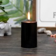 2 x 3 Inch Black Pillar Candle (24pcs/Case) Bulk