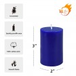 2 x 3 Inch Blue Pillar Candle (24pcs/Case) Bulk