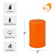 2 x 3 Inch Orange Pillar Candle (24pcs/Case) Bulk