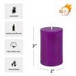 2 x 3 Inch Purple Pillar Candle (24pcs/Case) Bulk