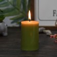 2 x 3 Inch Sage Green Pillar Candle