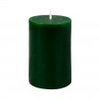 2 x 3 Inch Hunter Green Pillar Candle
