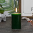 2 x 3 Inch Hunter Green Pillar Candle