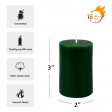 2 x 3 Inch Hunter Green Pillar Candle