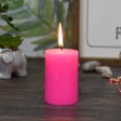 2 x 3 Inch Hot Pink Pillar Candle (24pcs/Case) Bulk