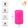 2 x 3 Inch Hot Pink Pillar Candle (24pcs/Case) Bulk