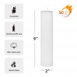 2 x 9 Inch White Pillar Candle