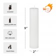 2 x 9 Inch White Pillar Candle (12pcs/Case) Bulk