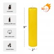 2 x 9 Inch Yellow Pillar Candle