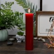 2 x 9 Inch Red Pillar Candle