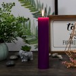 2 x 9 Inch Purple Pillar Candle