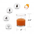 Orange Round Glass Votive Candles (12pc/Box)