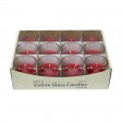 Red Round Glass Votive Candles (96pcs/Case) Bulk