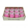 Hot Pink Round Glass Votive Candles (12pc/Box)