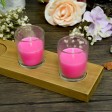 Hot Pink Round Glass Votive Candles (12pc/Box)