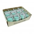 Aqua Round Glass Votive Candles (12pc/Box)