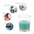 Aqua Round Glass Votive Candles (12pc/Box)