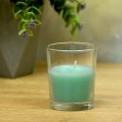 Aqua Round Glass Votive Candles (12pc/Box)