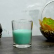 Aqua Round Glass Votive Candles (12pc/Box)