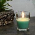 Aqua Round Glass Votive Candles (12pc/Box)