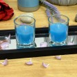 Turquoise Round Glass Votive Candles (12pc/Box)