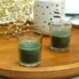 Hunter Green Round Glass Votive Candles (12pc/Box)