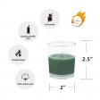 Hunter Green Round Glass Votive Candles (96pcs/Case) Bulk
