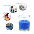 Blue Round Glass Votive Candles (12pc/Box)