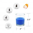 Blue Round Glass Votive Candles (96pcs/Case) Bulk