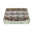 Brown Round Glass Votive Candles (12pc/Box)