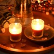 Brown Round Glass Votive Candles (12pc/Box)
