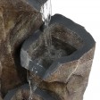 33 Inch Rock Waterfall Fountain with Led Light