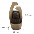 32 Inch Cascade Water Fountain with Led Light