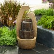32 Inch Cascade Water Fountain with Led Light