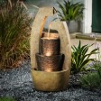 32 Inch Cascade Water Fountain with Led Light