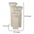 3 Tier Bowls Water Fountain with Led Light