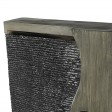 40 Inch Contemporary Cacade Water Fountain with Led Belt