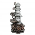 31 Inch Yoga Frogs Fountain with Led Light