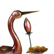38 Inch Crane Fountain