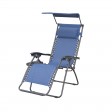 Marina Zero Gravity Chair with Sunshade Pillow and Drink Tray- Navy Blue
