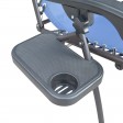 Marina Zero Gravity Chair with Sunshade Pillow and Drink Tray- Navy Blue