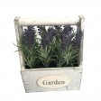 8.5 Inch Lavender with wooden basket