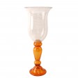 Sozusa 18.1 Inch Glass Pillar Candle Holder (Amber)