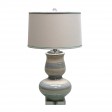 27.5"H Ceramic Table Lamp with Crystal Base