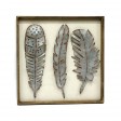 Metallic Feathers Wall Decor 
