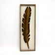 Bronze-colored Metallic Feather Wall Decor
