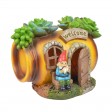 5.5 Inch H Polyresin Solar LED Light Succulent House