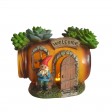 5.5 Inch H Polyresin Solar LED Light Succulent House