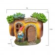 5.5 Inch H Polyresin Solar LED Light Succulent House