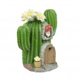 7.5 Inch H Polyresin Solar LED Light Cactus House